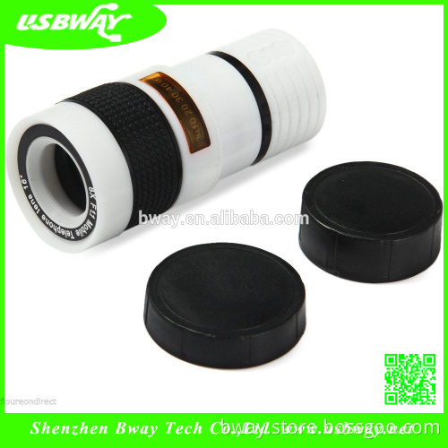 USBWAY Brand Universal Clip on 8X Magnifier Optical Zoom Telescope Camera Lens